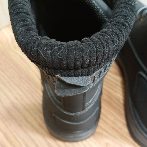 SofySofy Women Sz 9.5 EU 40 Black Combat Boot Lace Round Toe Low Heel Ankle - Picture 9 of 16